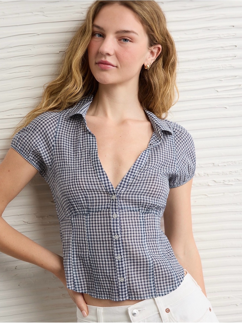 AE Short-Sleeve Button-Up Shirt